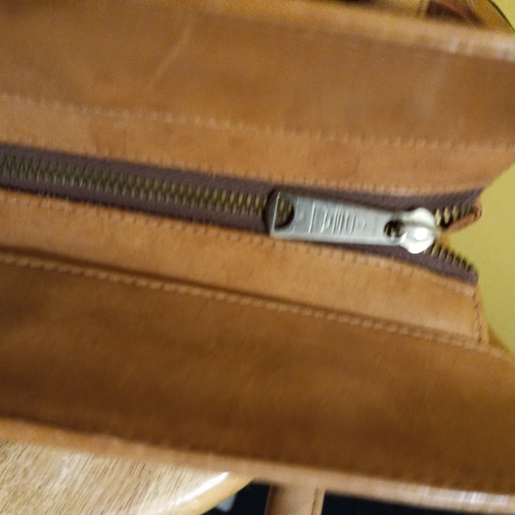 1970'S RARE MEXICAN TOOLED LEATHER AND NATURAL COWHIDE PURSE 12" X 10" - Picture 10 of 10